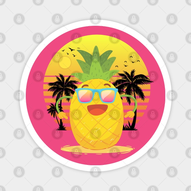 Pineapple Summer Vibes Magnet by balibeachart